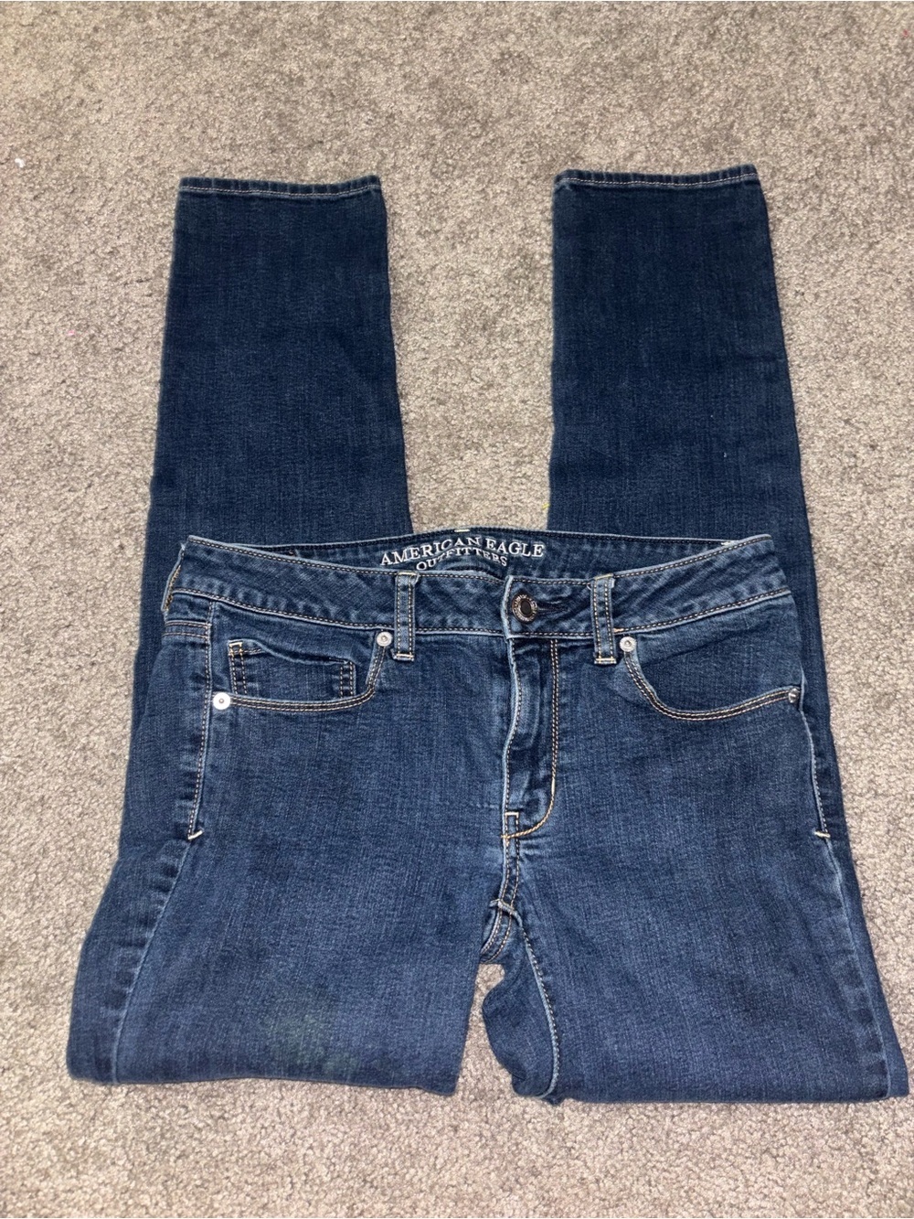 American Eagle Outfitters Women’s Dark Blue Super Stretch Skinny Jeans